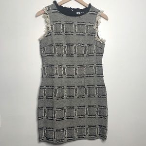 Vero Moda Frayed Black Grey Mini Sleeveless Dress